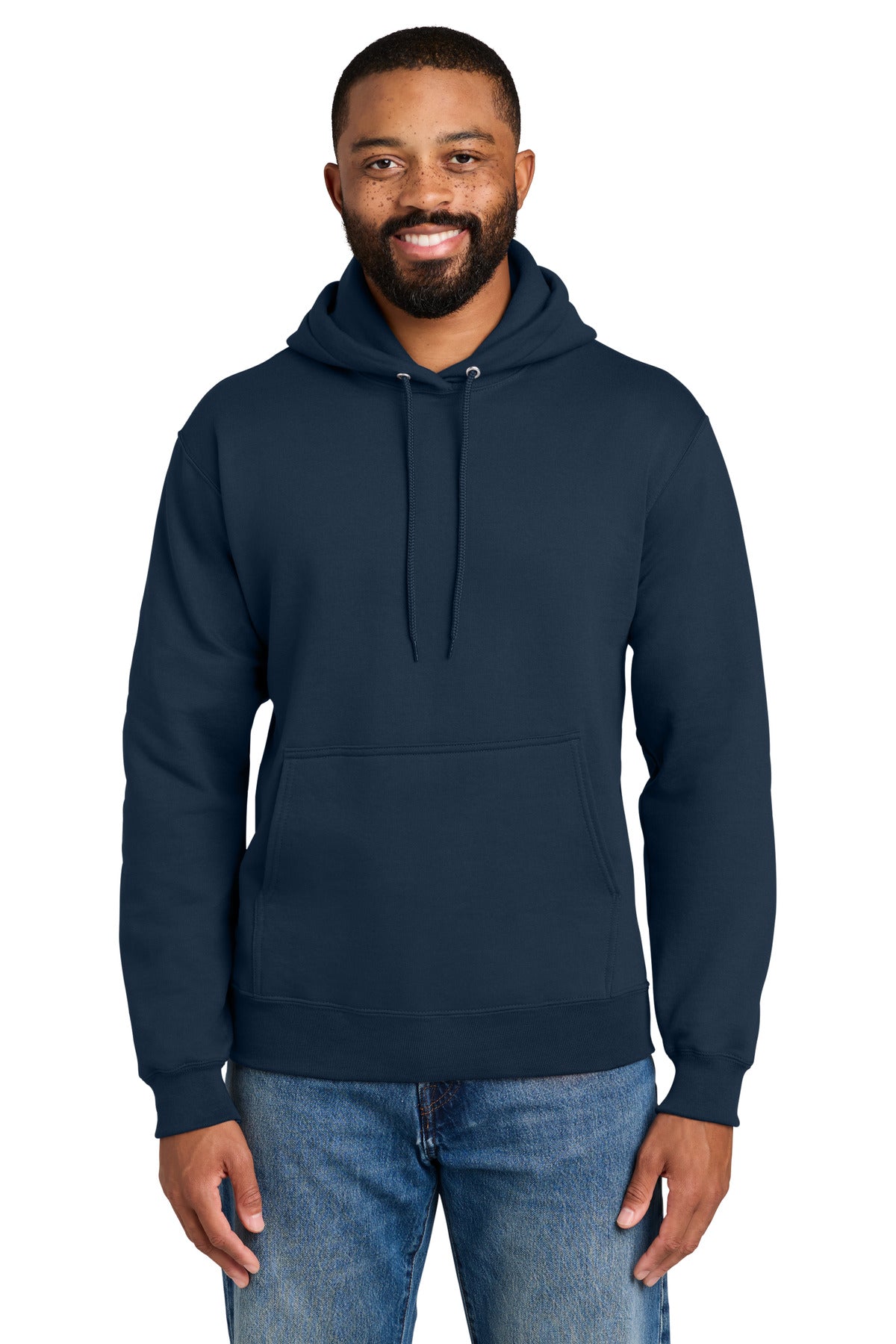 Port & Co Essential Fleece Pullover Hooded Sweatshirt.  PC90H - EMBROIDERED
