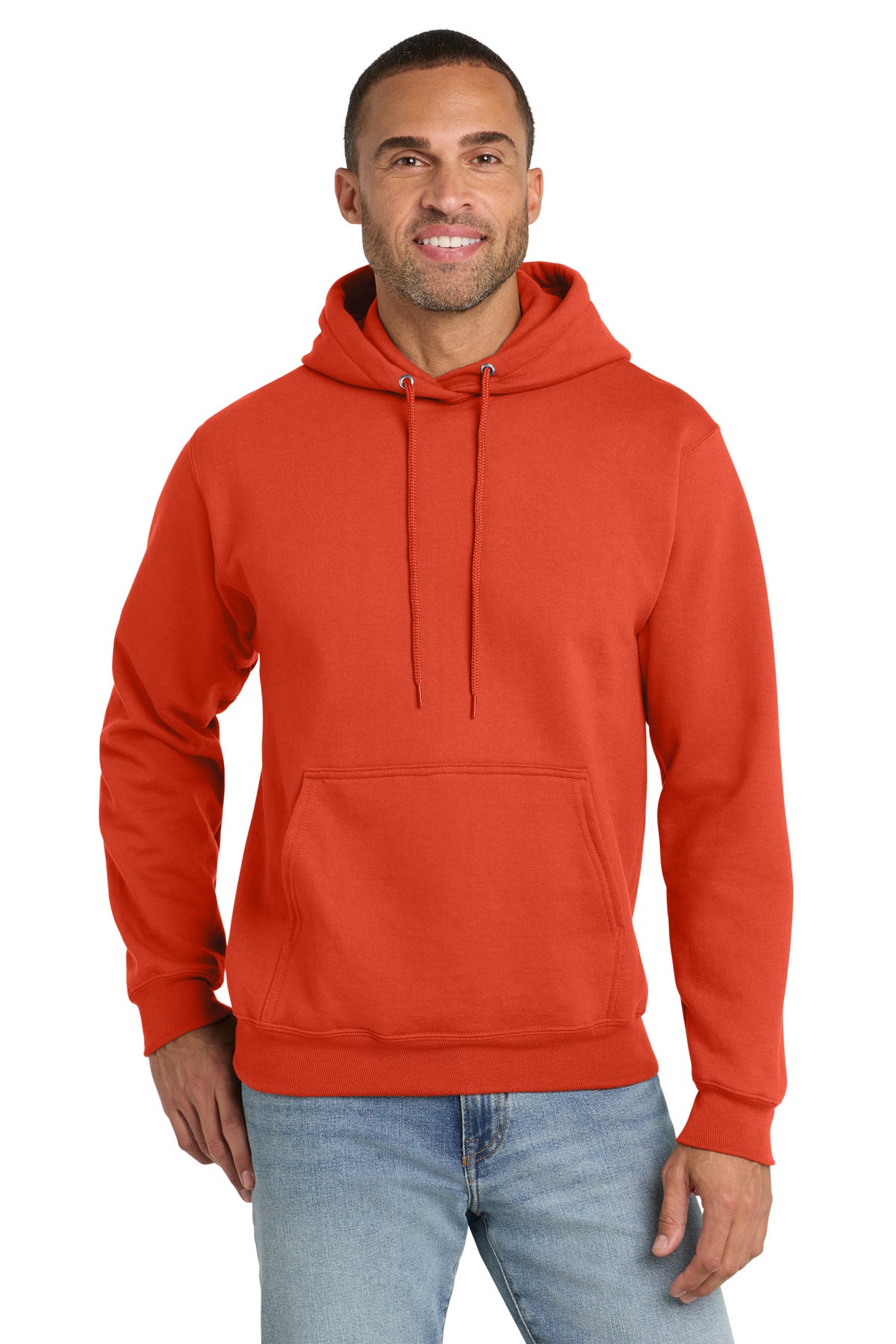 Port & Co Essential Fleece Pullover Hooded Sweatshirt. PC90H - EMBROIDERED