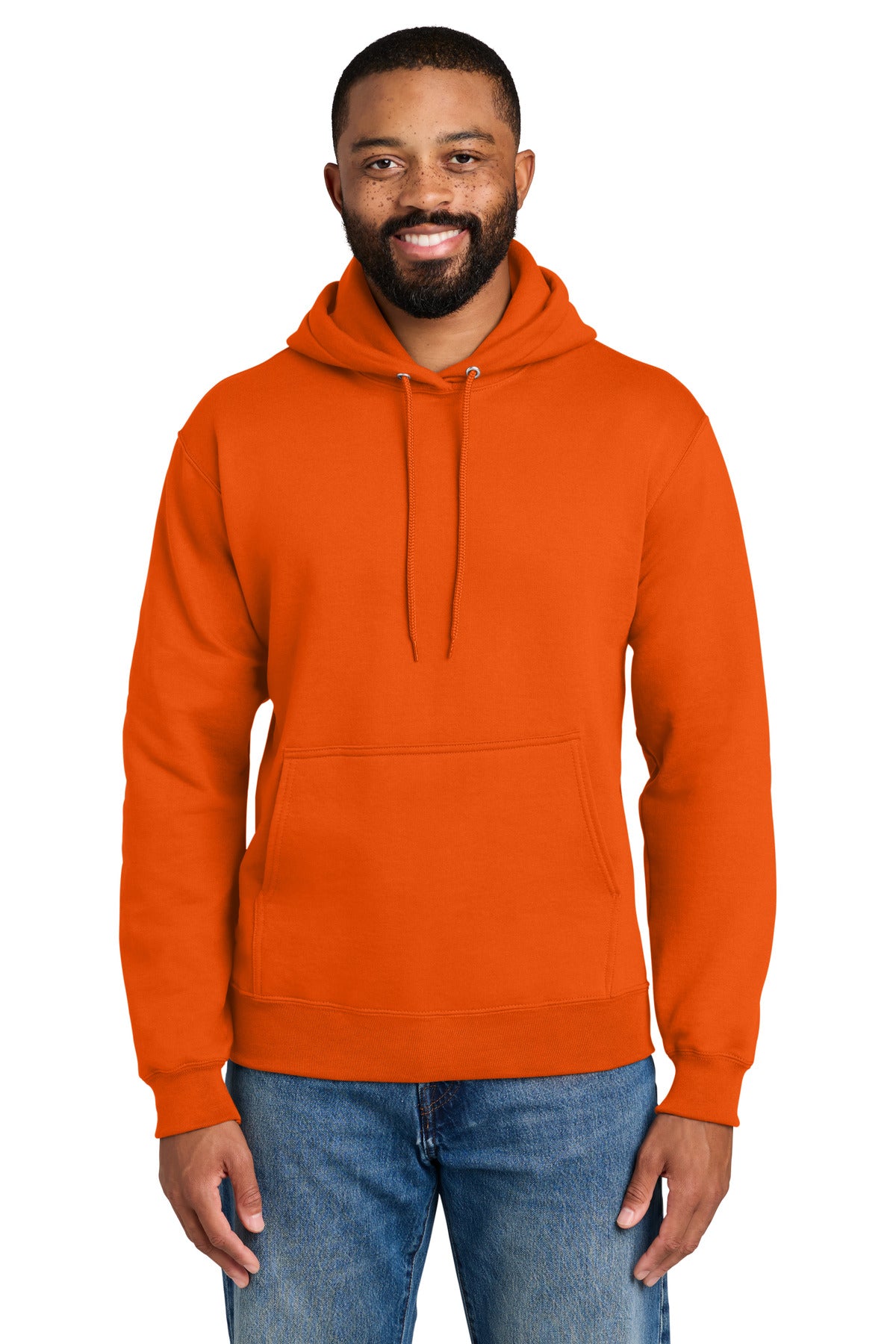Port & Co Essential Fleece Pullover Hooded Sweatshirt.  PC90H - EMBROIDERED