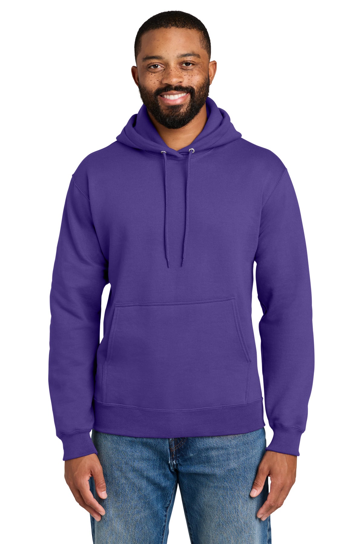 Port & Co Essential Fleece Pullover Hooded Sweatshirt.  PC90H - EMBROIDERED