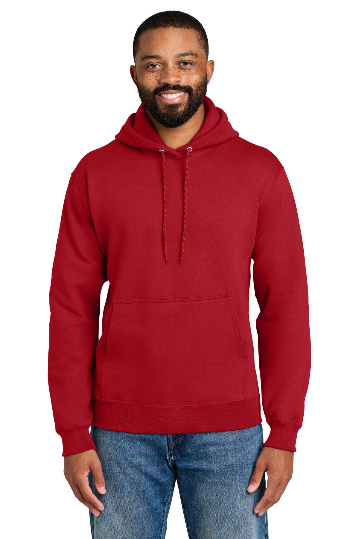 Port & Co Essential Fleece Pullover Hooded Sweatshirt.  PC90H - EMBROIDERED