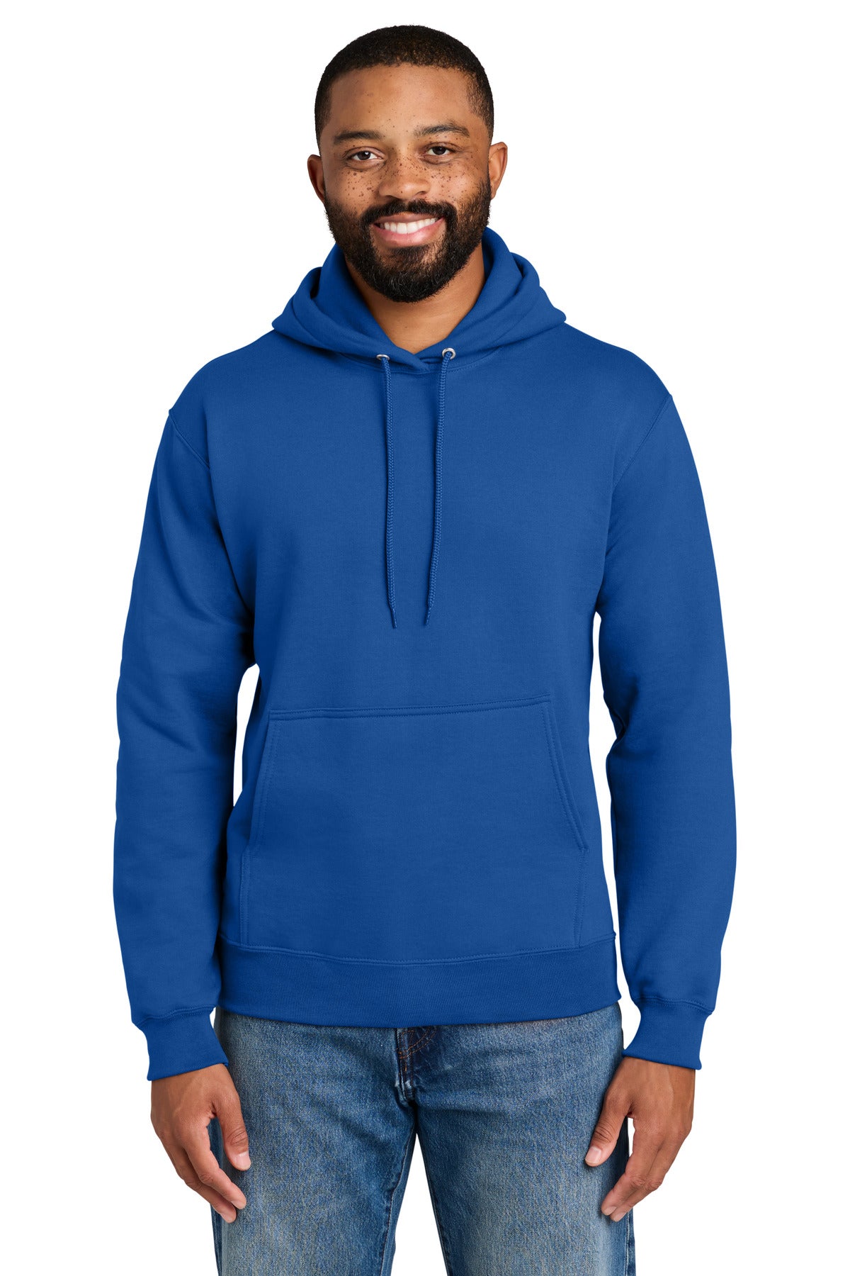 Port & Co Essential Fleece Pullover Hooded Sweatshirt.  PC90H - EMBROIDERED