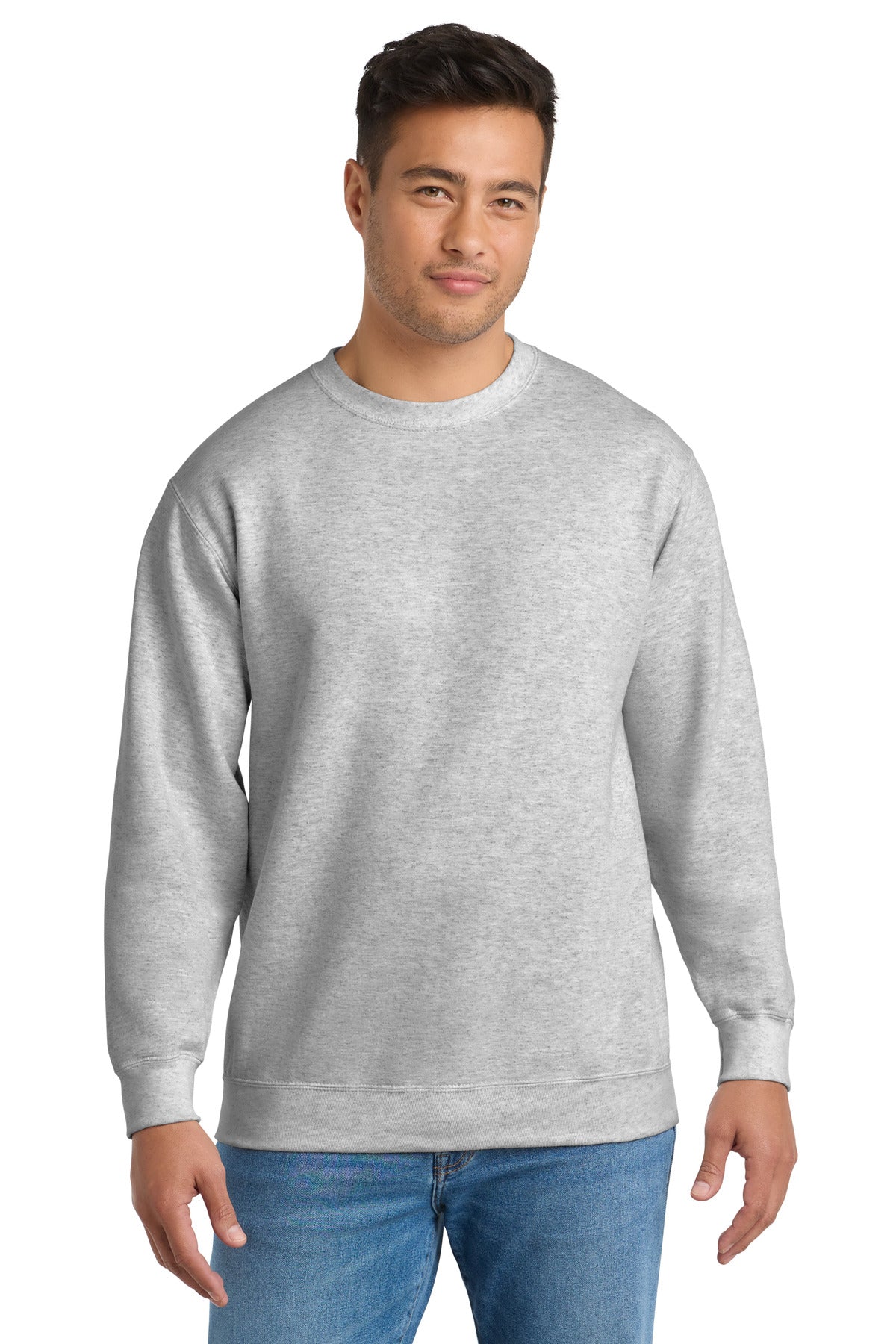 Port & Co Tall Essential Fleece Crewneck Sweatshirt. PC90T - EMBROIDERED