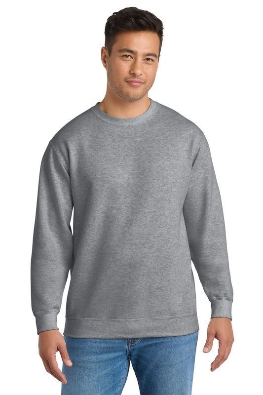 Port & Co Tall Essential Fleece Crewneck Sweatshirt. PC90T - EMBROIDERED