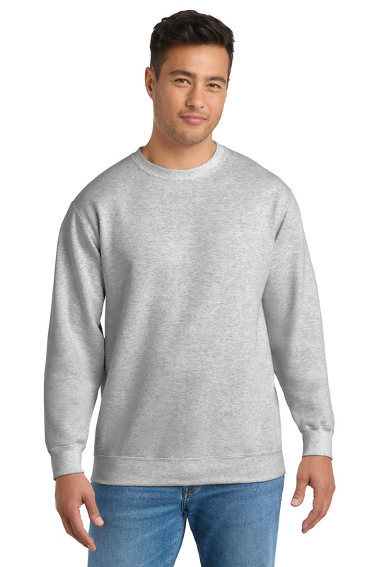 Port & Co Essential Fleece Crewneck Sweatshirt.  PC90 - EMBROIDERED