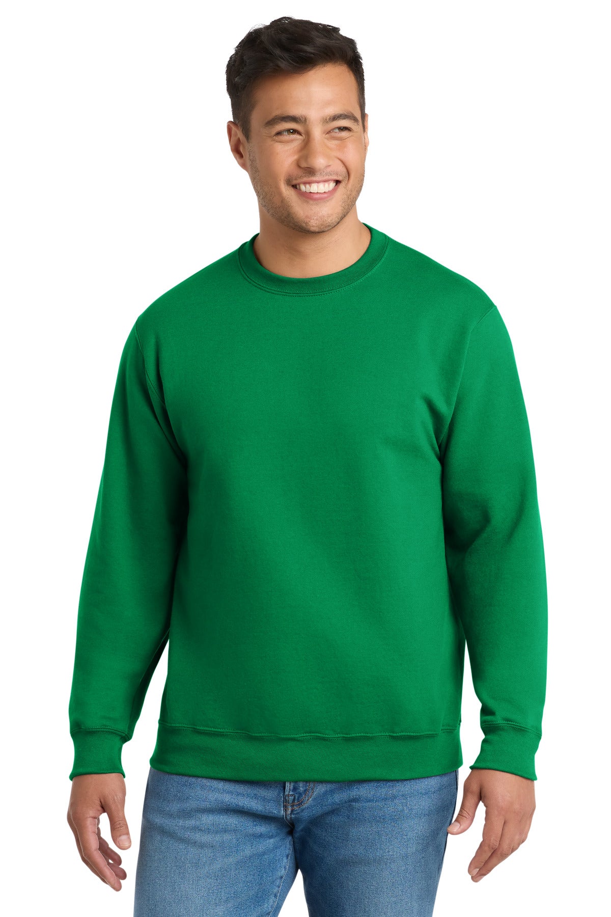 Port & Co Essential Fleece Crewneck Sweatshirt.  PC90 - EMBROIDERED