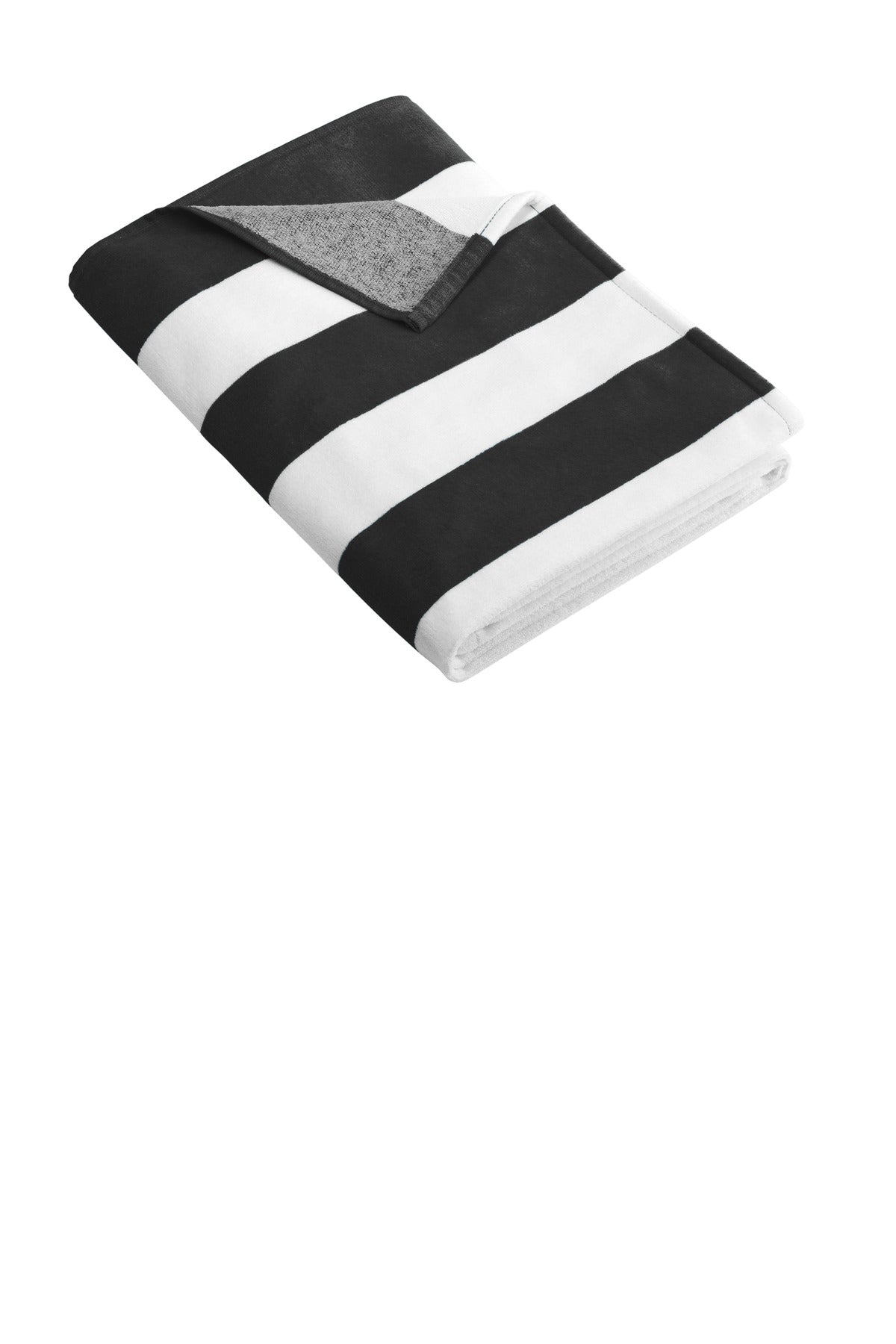 Port Authority Cabana Stripe Beach Towel. PT43 - EMBROIDERED