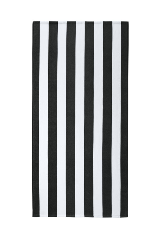 Port Authority  Value Cabana Stripe Beach Towel PT45 - EMBROIDERED