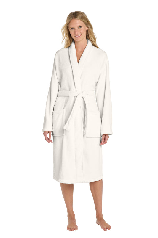 Port Authority Plush Microfleece Shawl Collar Robe. R102 - EMBROIDERED
