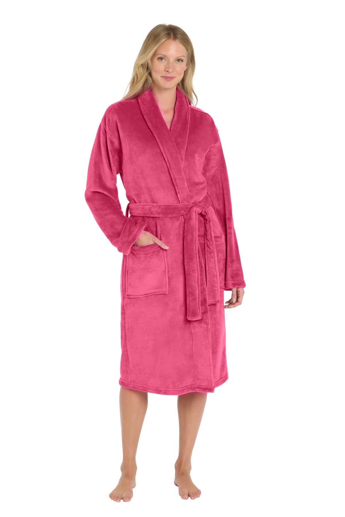 Port Authority Plush Microfleece Shawl Collar Robe. R102 - EMBROIDERED