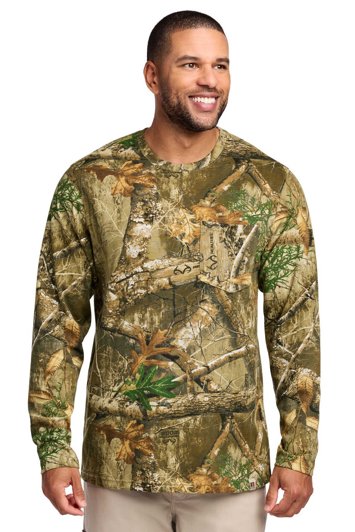 Russell Outdoors‚ Realtree Long Sleeve Pocket Tee RU100LSP - EMBROIDERED