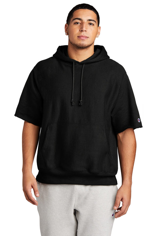 Champion Reverse Weave Short Sleeve Hooded Sweatshirt S101SS - EMBROIDERED