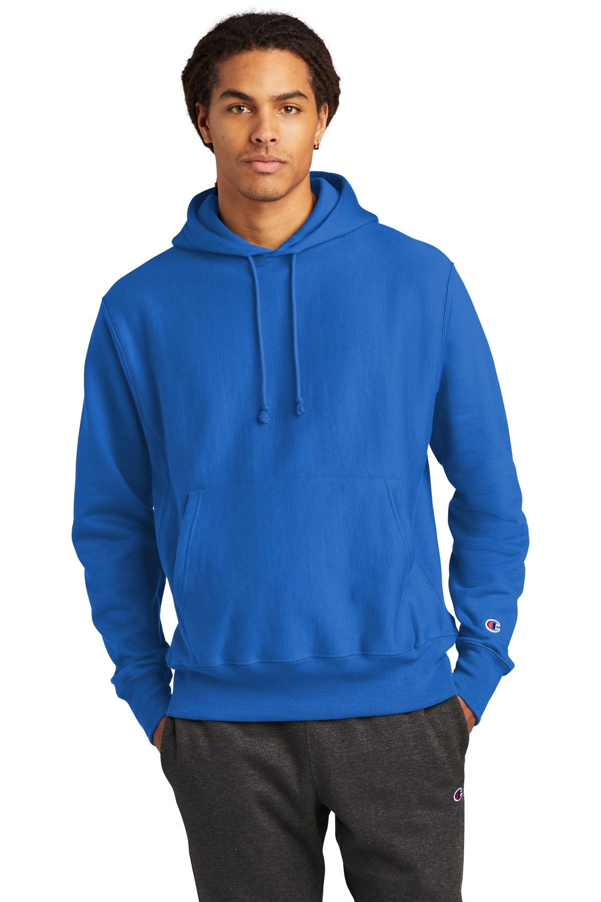 Champion Reverse Weave Hooded Sweatshirt S101 - EMBROIDERED
