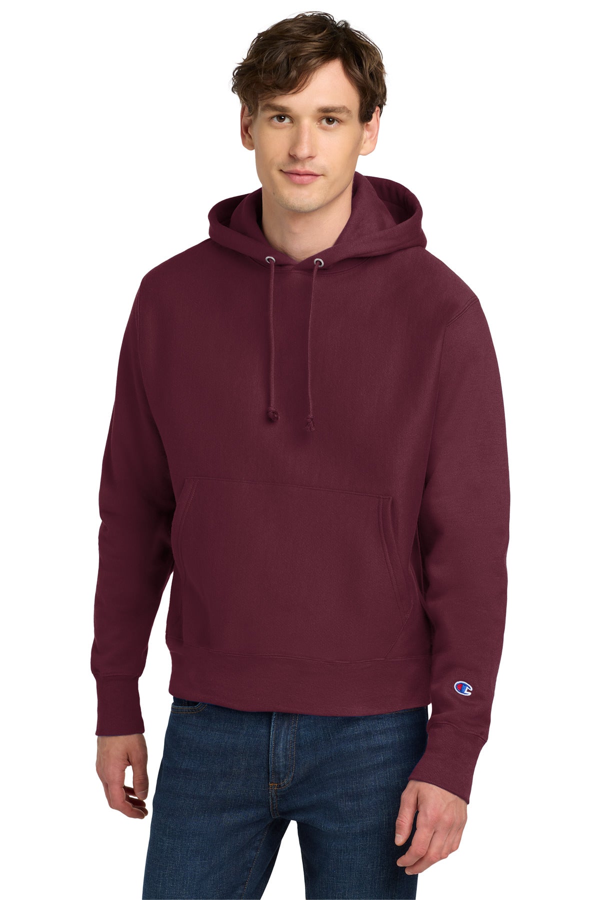 Champion   Reverse Weave   Hooded Sweatshirt S101 - EMBROIDERED