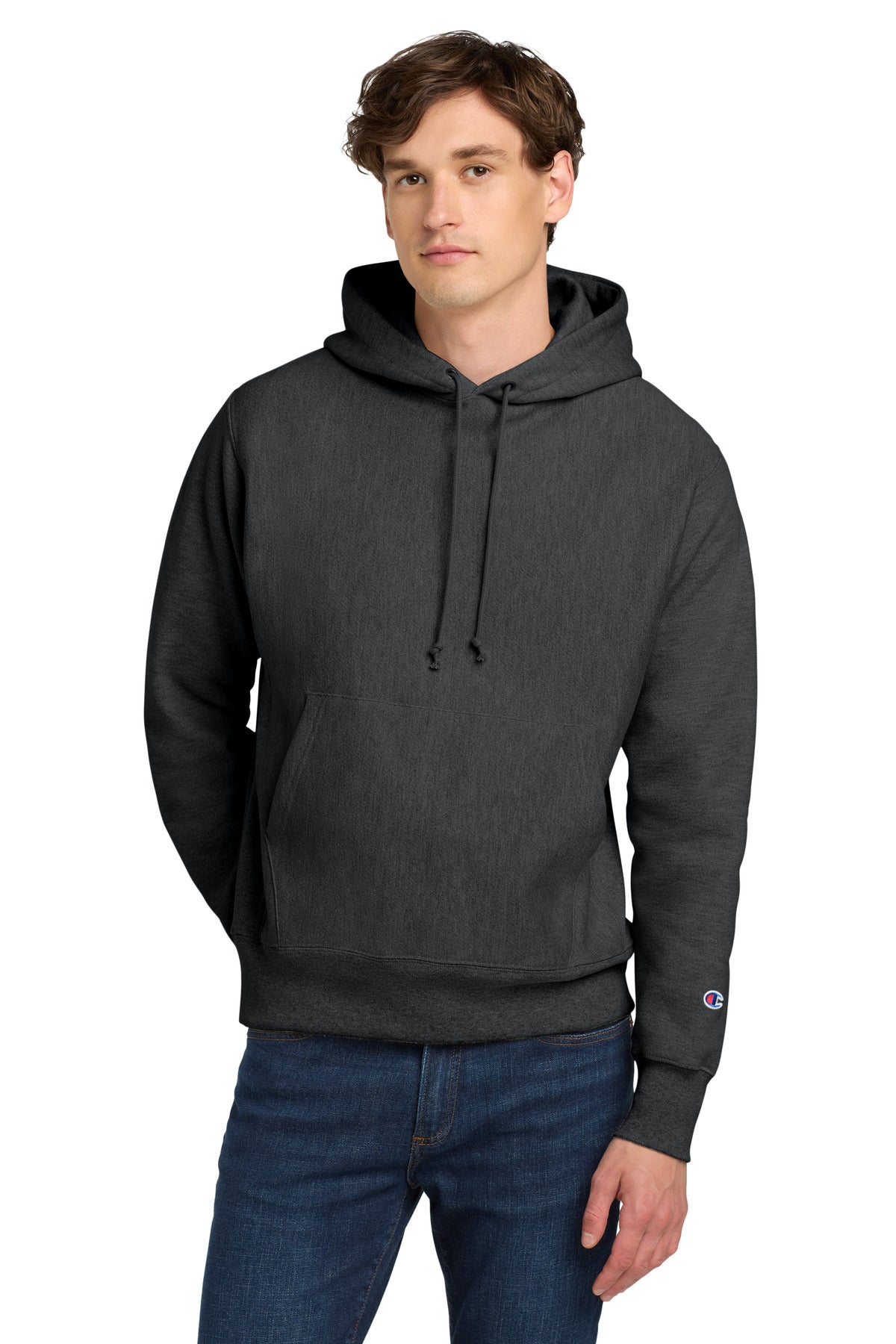 Champion   Reverse Weave   Hooded Sweatshirt S101 - EMBROIDERED