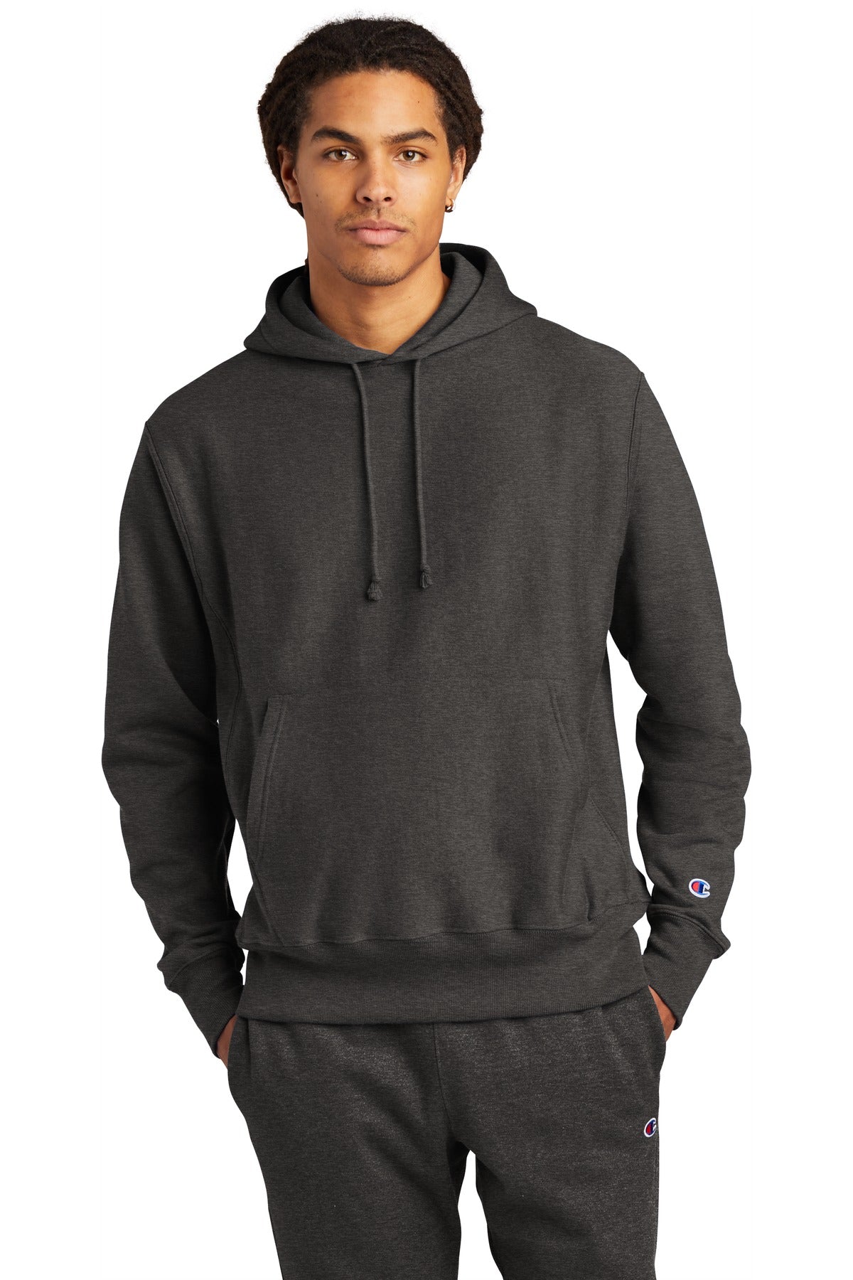 Champion Reverse Weave Hooded Sweatshirt S101 - EMBROIDERED