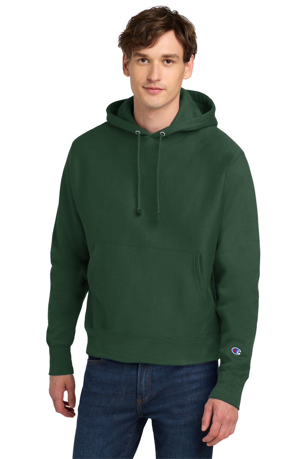 Champion   Reverse Weave   Hooded Sweatshirt S101 - EMBROIDERED
