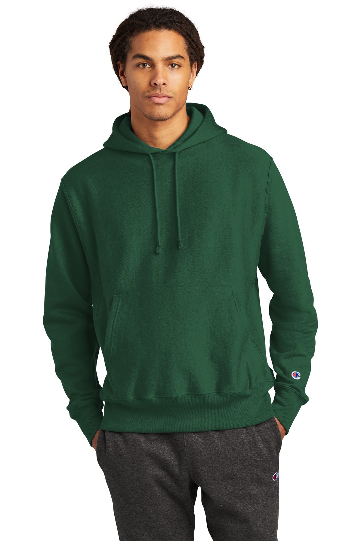 Champion Reverse Weave Hooded Sweatshirt S101 - EMBROIDERED
