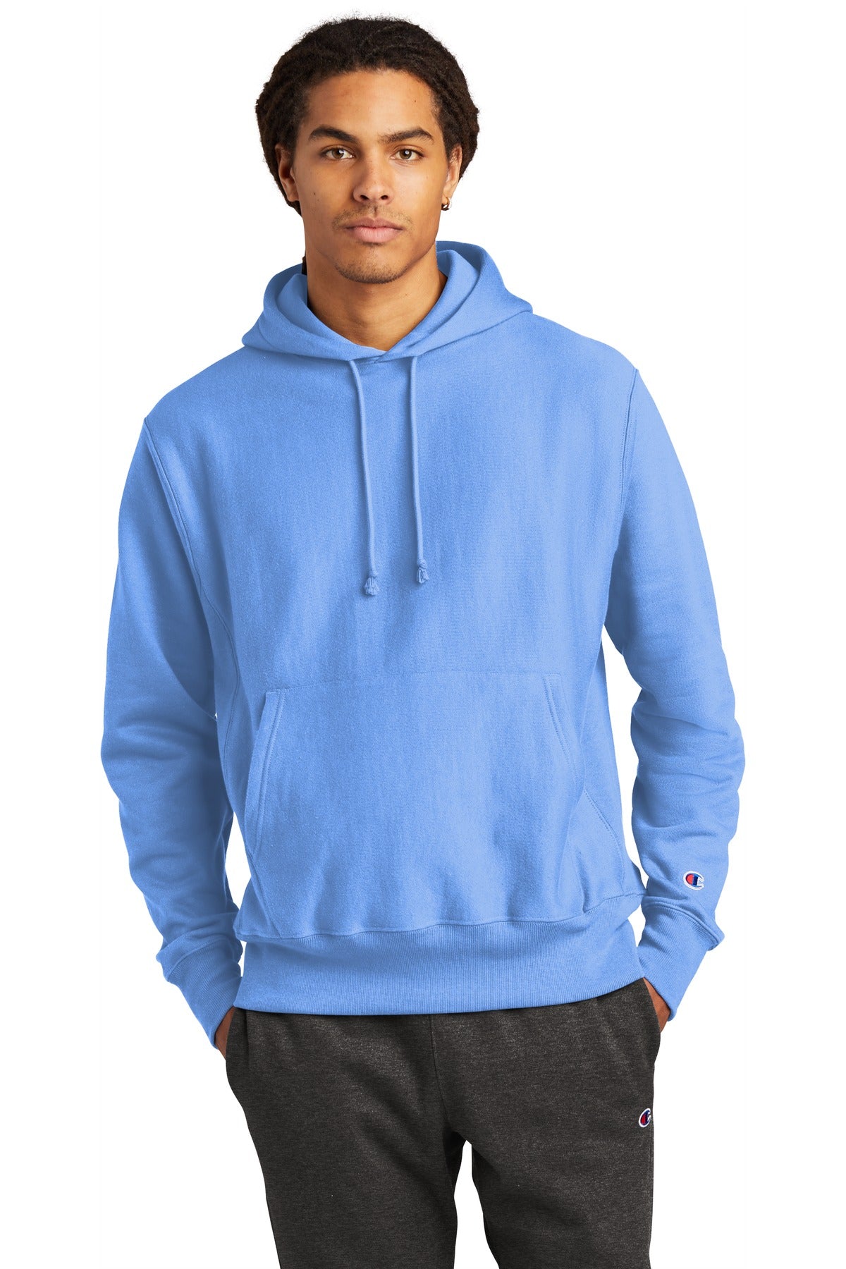 Champion Reverse Weave Hooded Sweatshirt S101 - EMBROIDERED