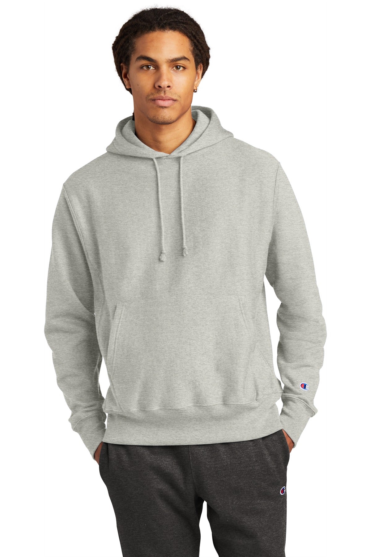 Champion Reverse Weave Hooded Sweatshirt S101 - EMBROIDERED