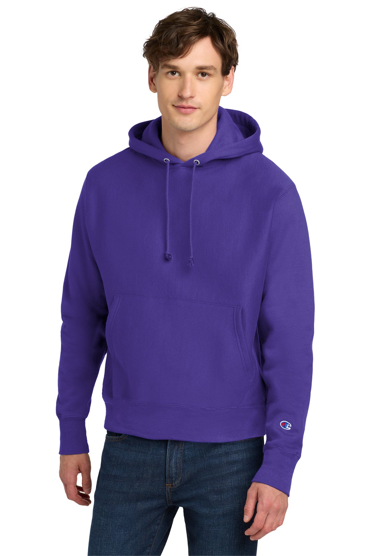 Champion   Reverse Weave   Hooded Sweatshirt S101 - EMBROIDERED