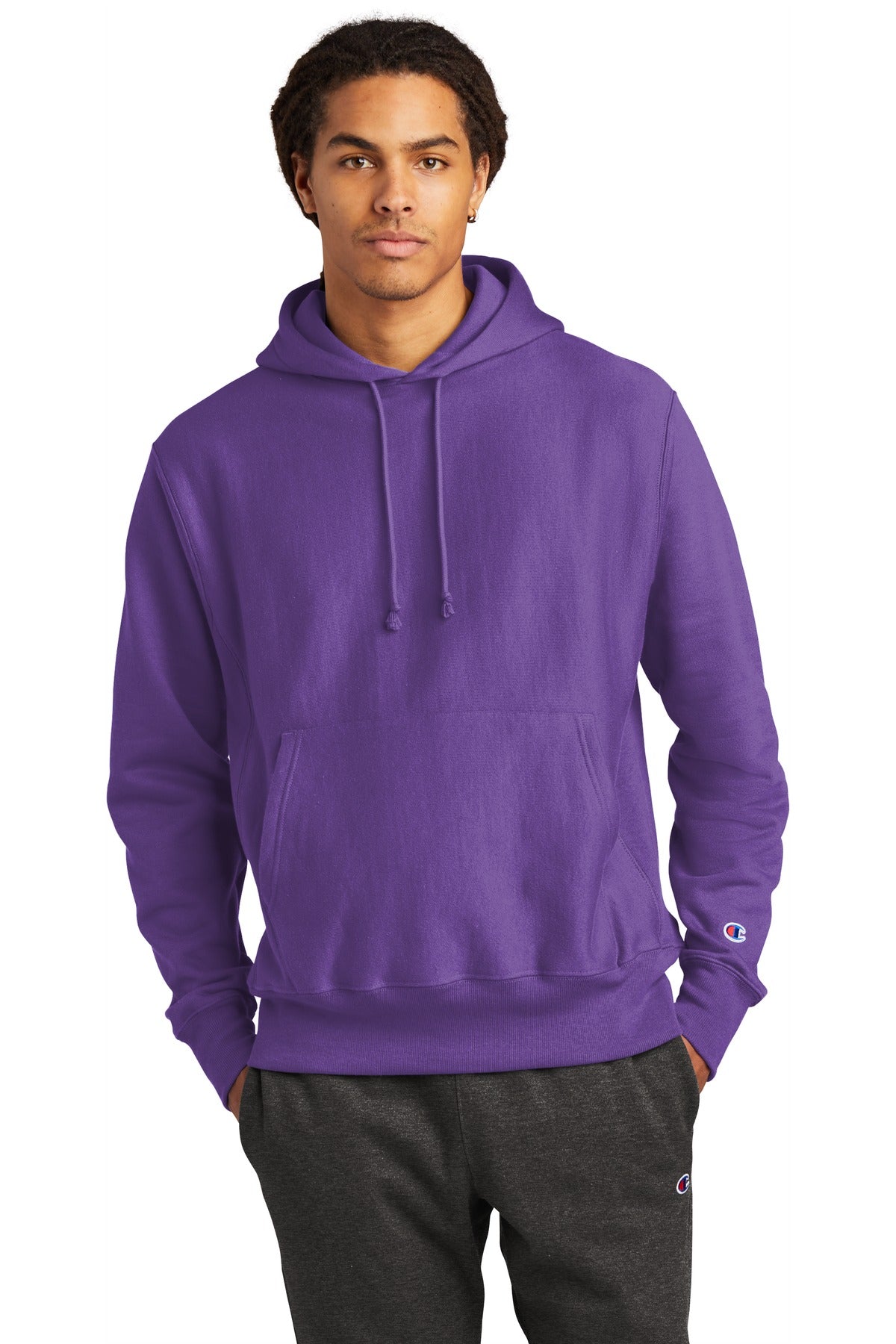 Champion Reverse Weave Hooded Sweatshirt S101 - EMBROIDERED