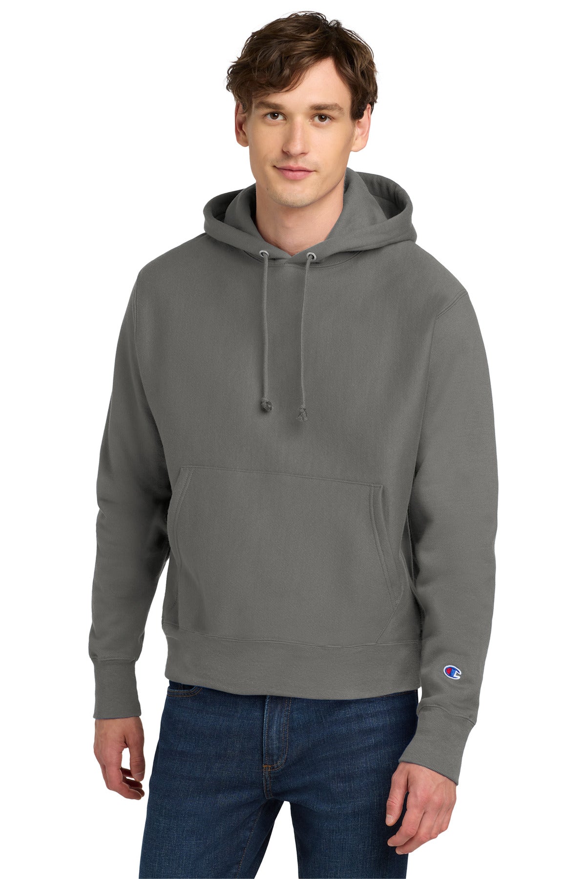 Champion   Reverse Weave   Hooded Sweatshirt S101 - EMBROIDERED