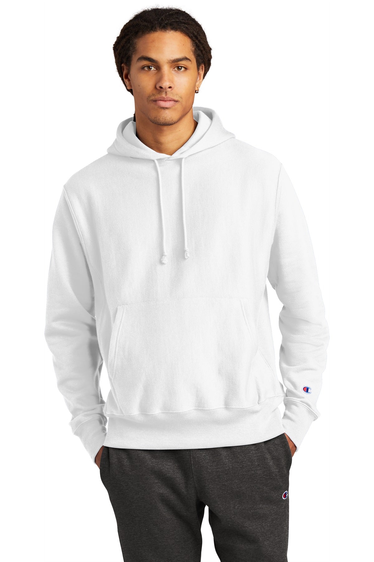 Champion Reverse Weave Hooded Sweatshirt S101 - EMBROIDERED