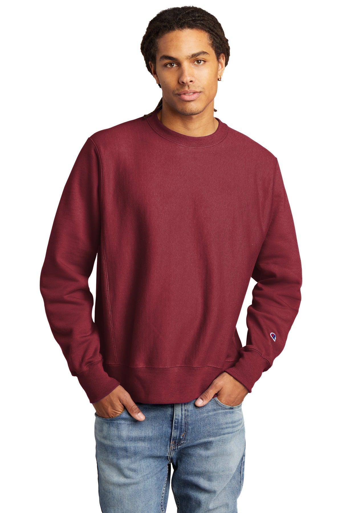 Champion Reverse Weave Crewneck Sweatshirt S149 - EMBROIDERED