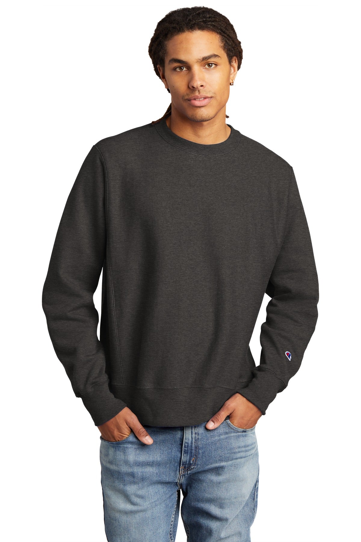 Champion Reverse Weave Crewneck Sweatshirt S149 - EMBROIDERED