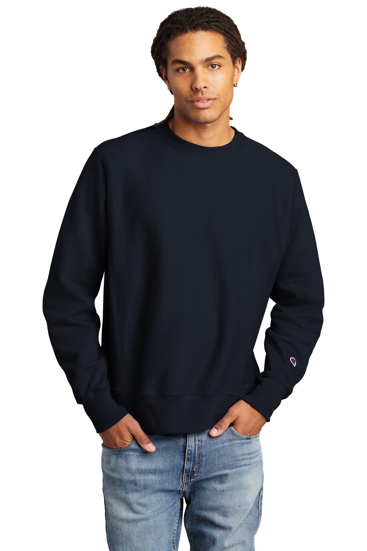 Champion Reverse Weave Crewneck Sweatshirt S149 - EMBROIDERED