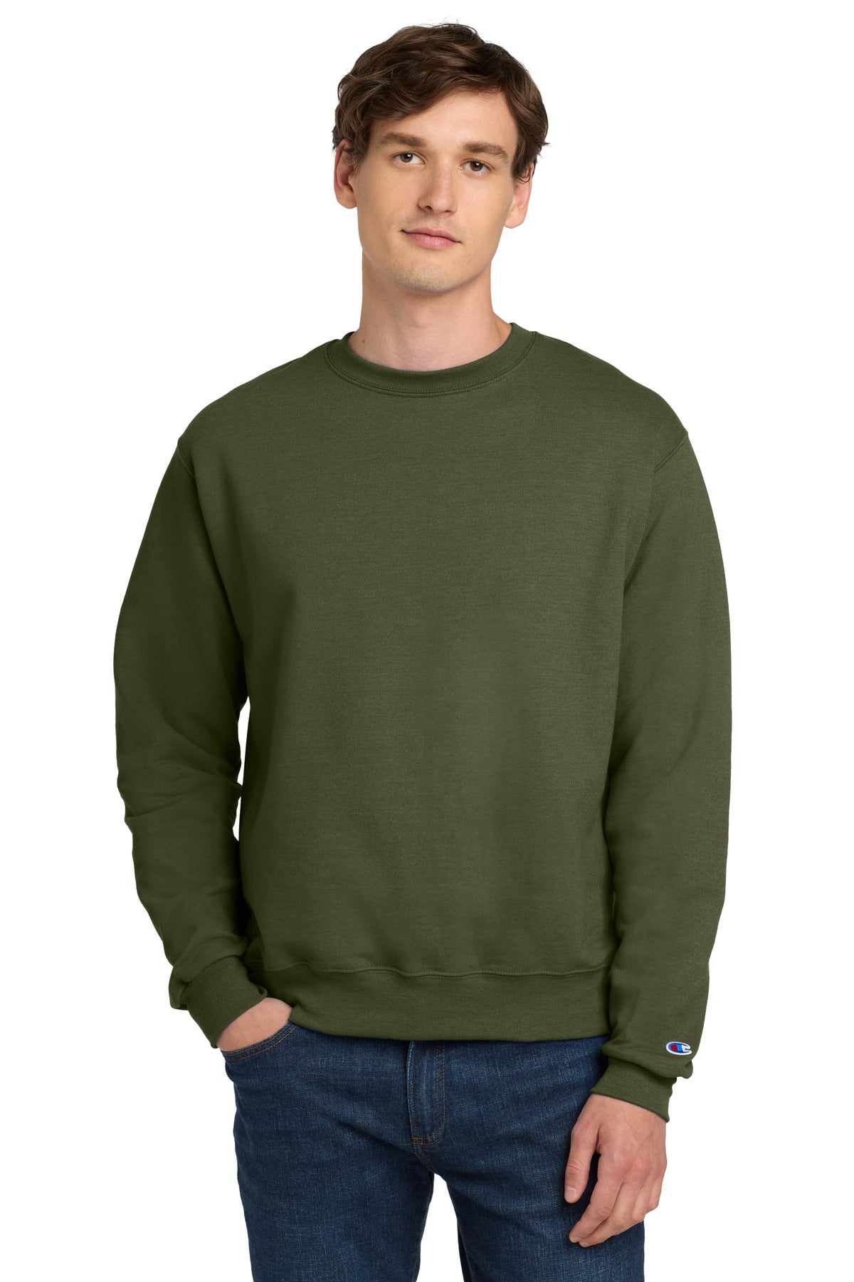 Champion Powerblend Crewneck Sweatshirt. S6000 - EMBROIDERED