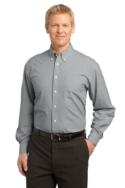 Port Authority Plaid Pattern Easy Care Shirt. S639 - EMBROIDERED