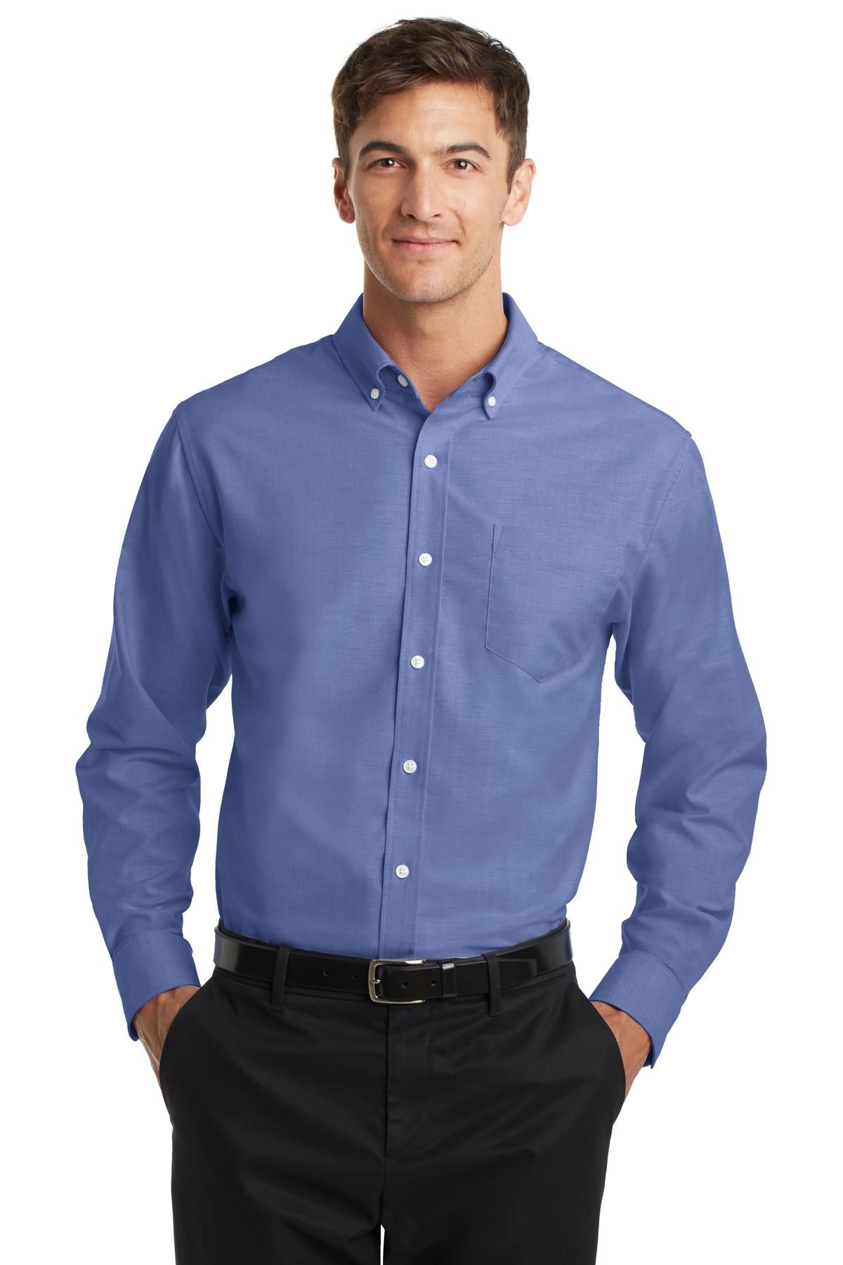 Port Authority SuperPro‚ Oxford Shirt. S658 - EMBROIDERED