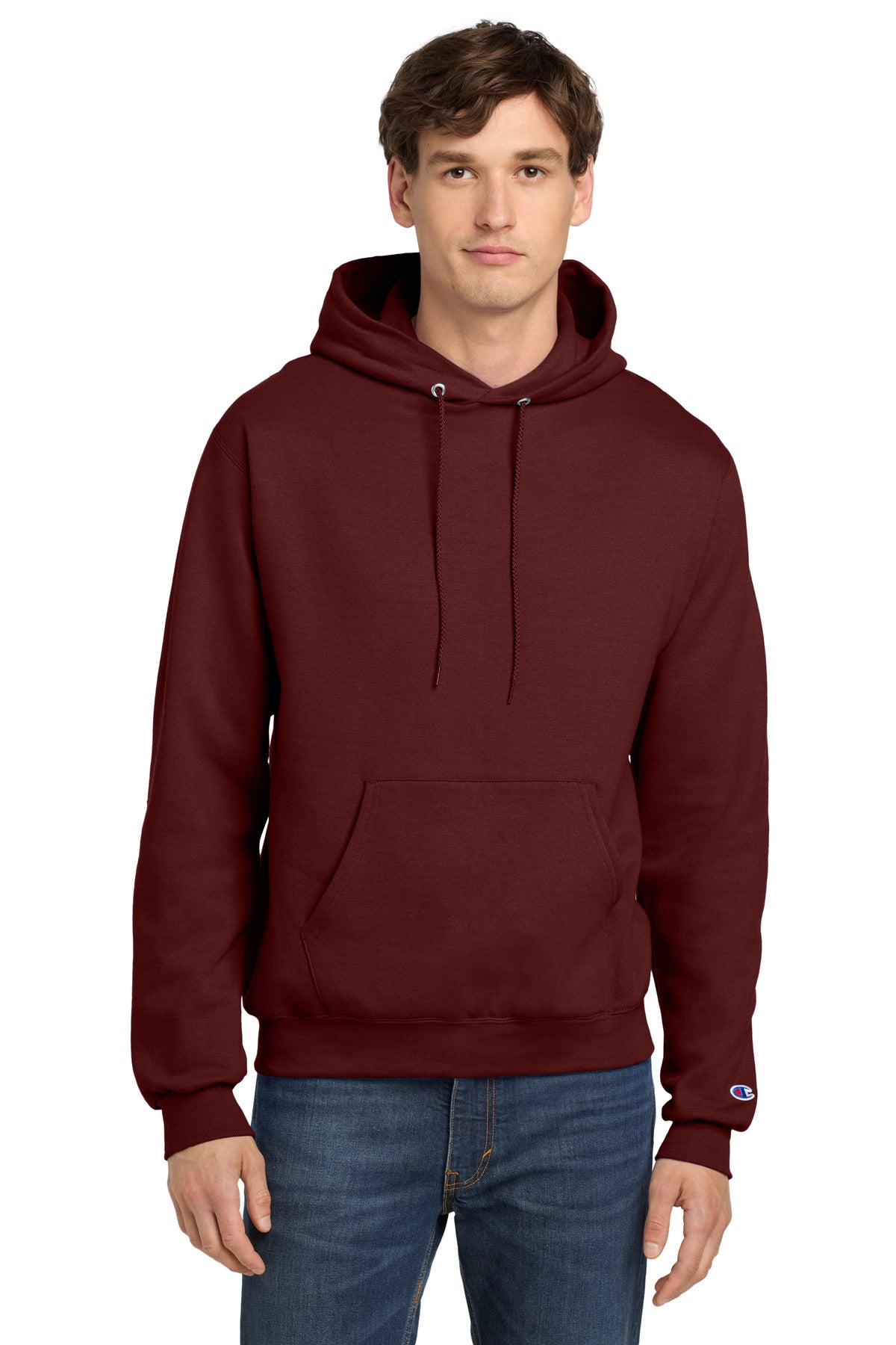 Champion Powerblend Pullover Hoodie. S700 - EMBROIDERED