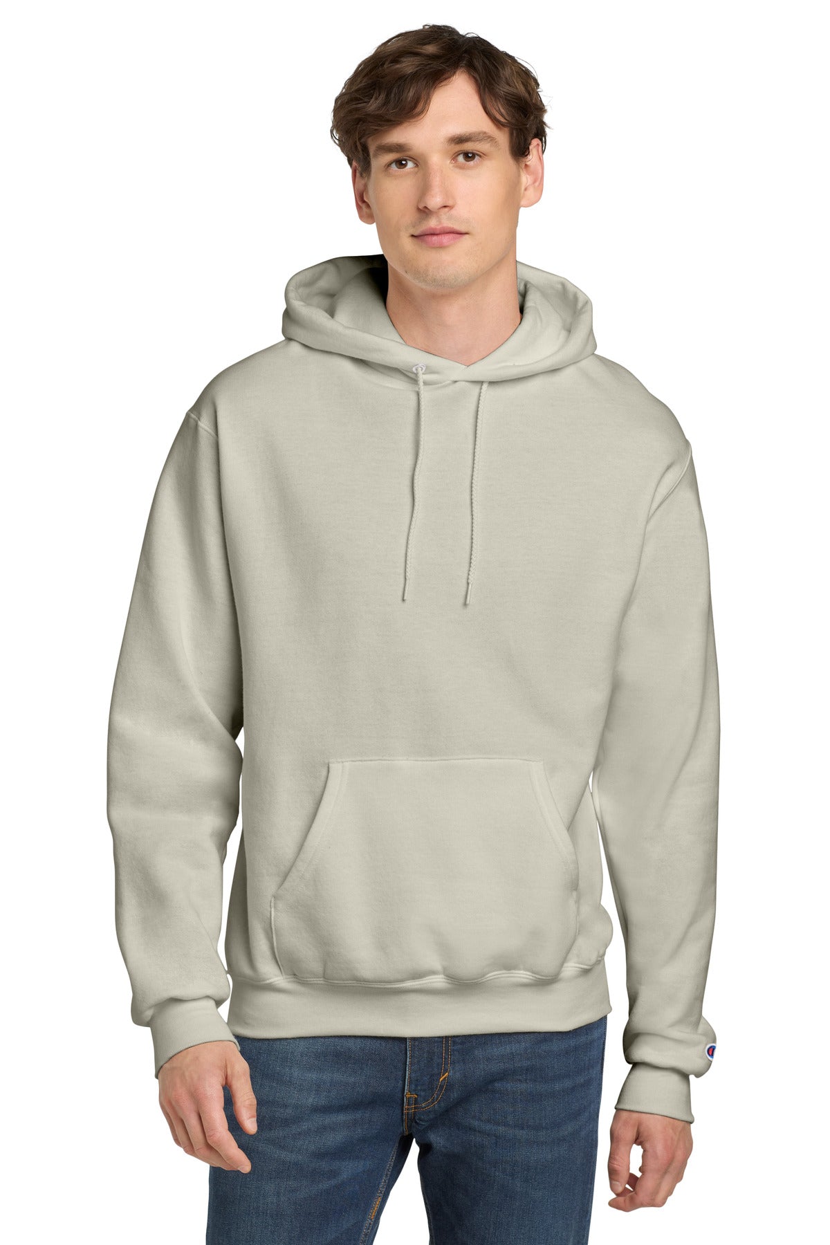 Champion Powerblend Pullover Hoodie. S700 - EMBROIDERED