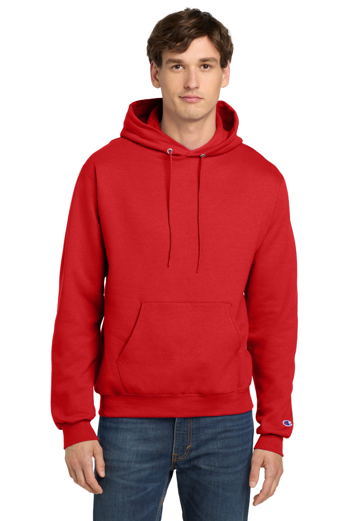 Champion Powerblend Pullover Hoodie. S700 - EMBROIDERED