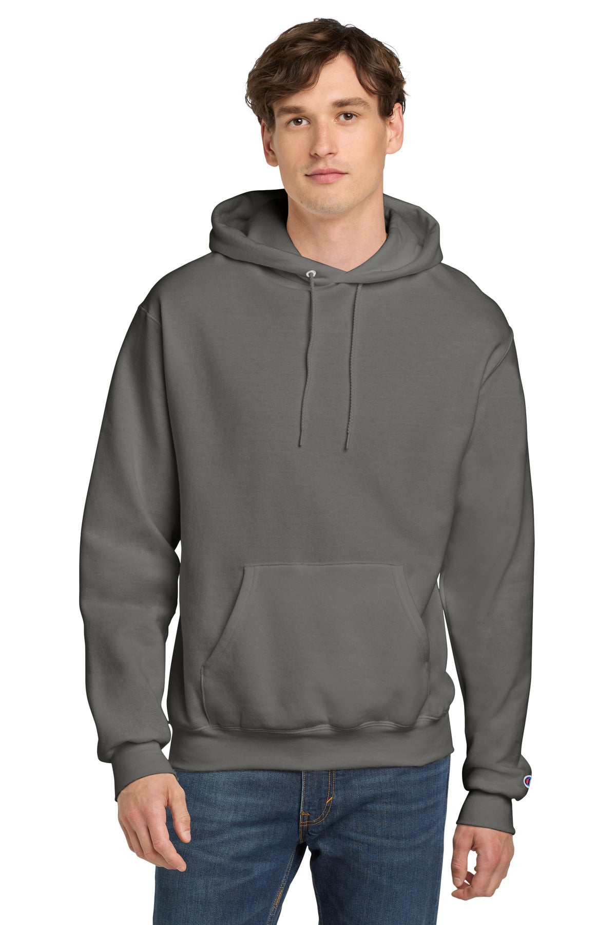 Champion Powerblend Pullover Hoodie. S700 - EMBROIDERED