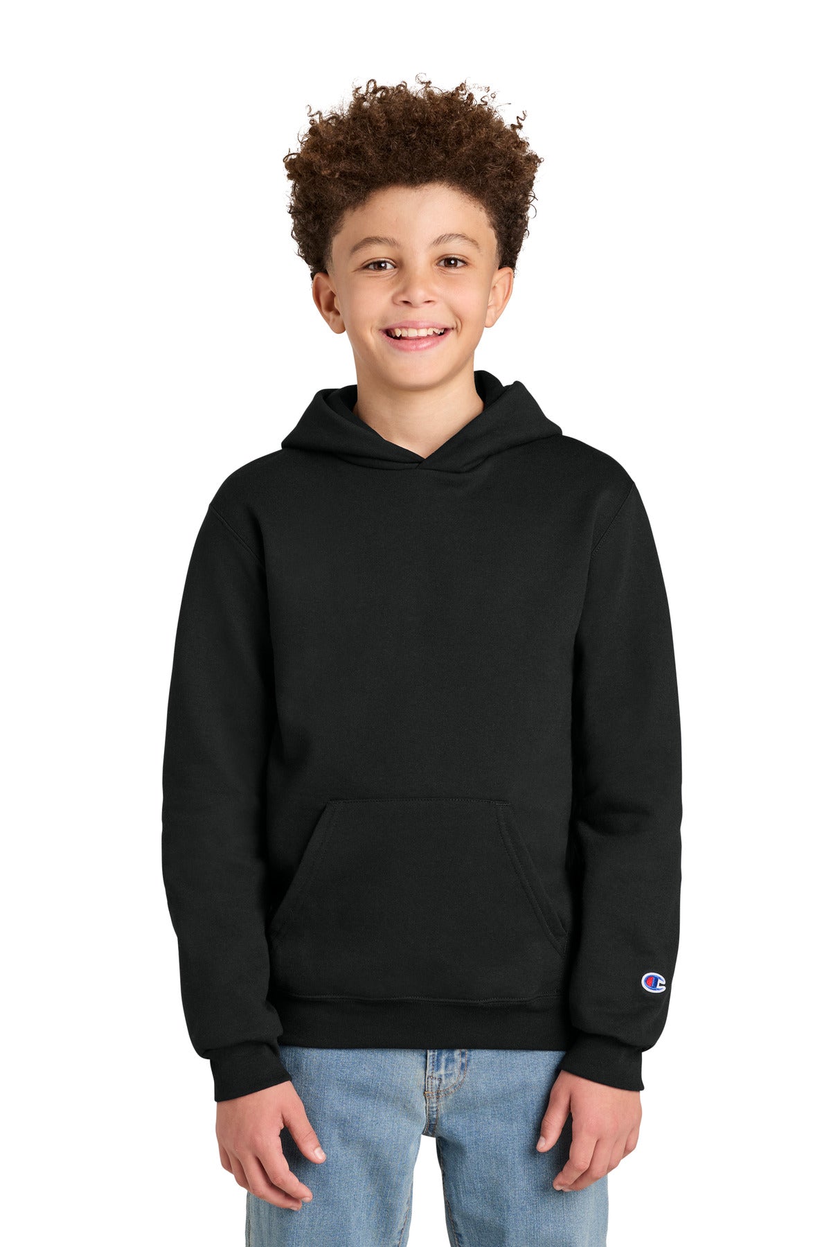 Champion Youth Powerblend Hooded Sweatshirt S790 - EMBROIDERED