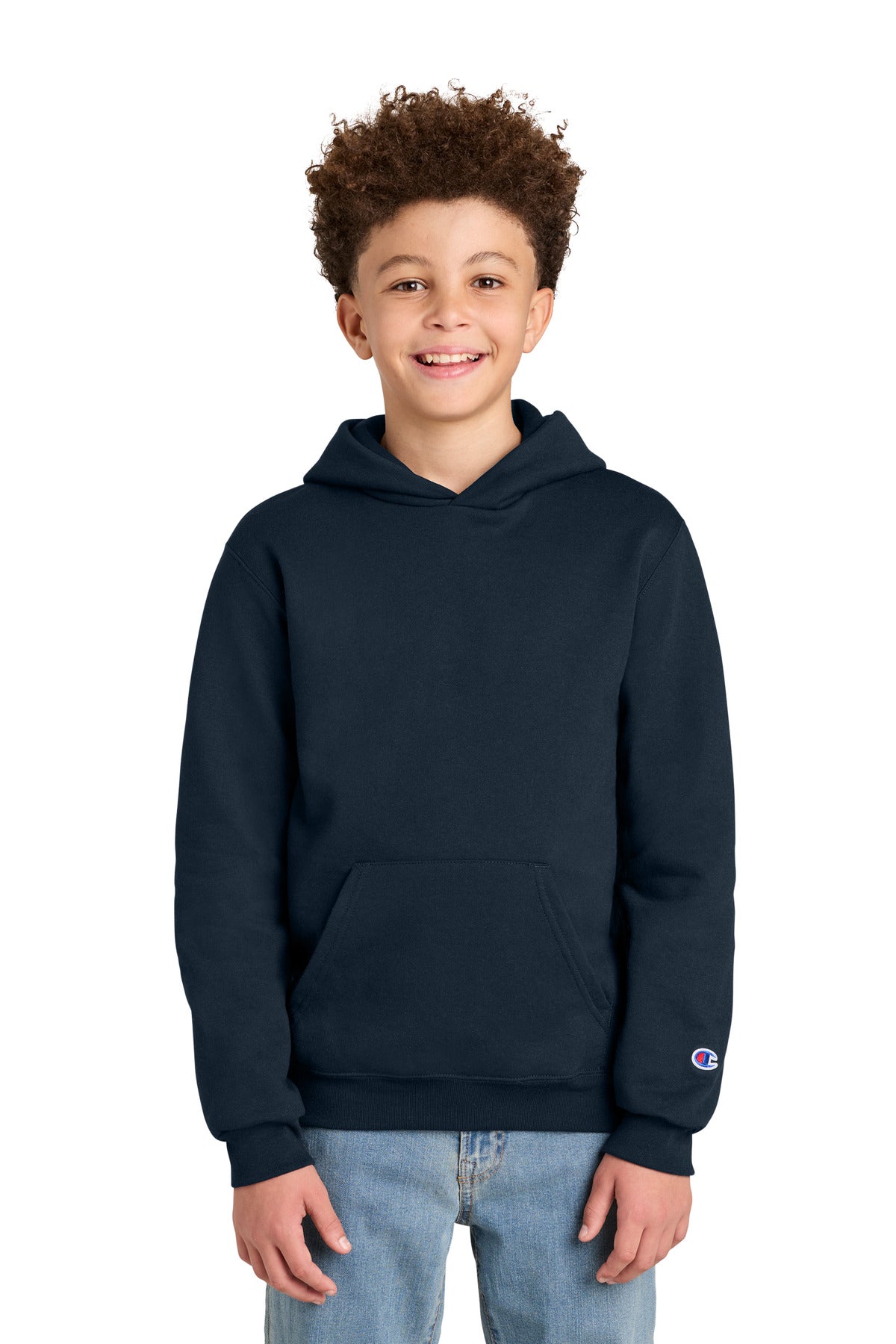 Champion Youth Powerblend Hooded Sweatshirt S790 - EMBROIDERED
