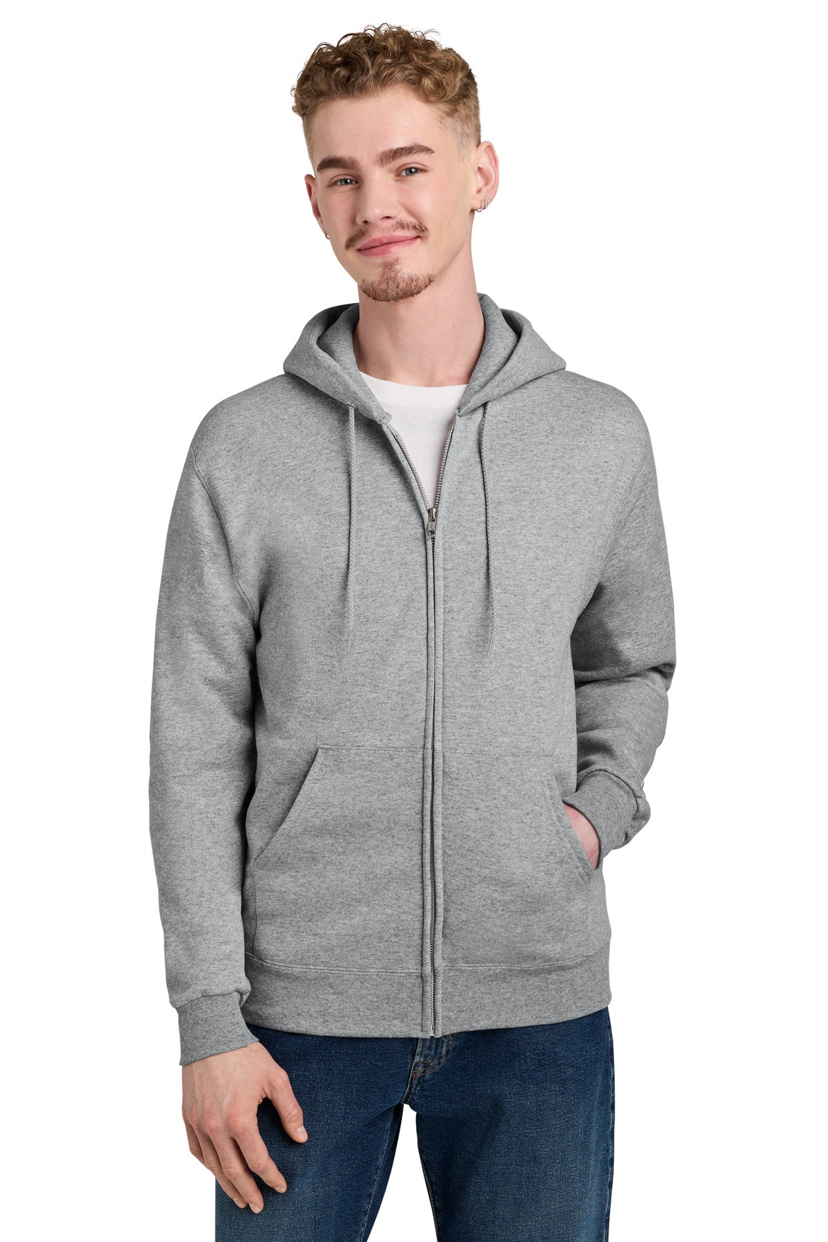 Champion Powerblend Full-Zip Hoodie. S800 - EMBROIDERED