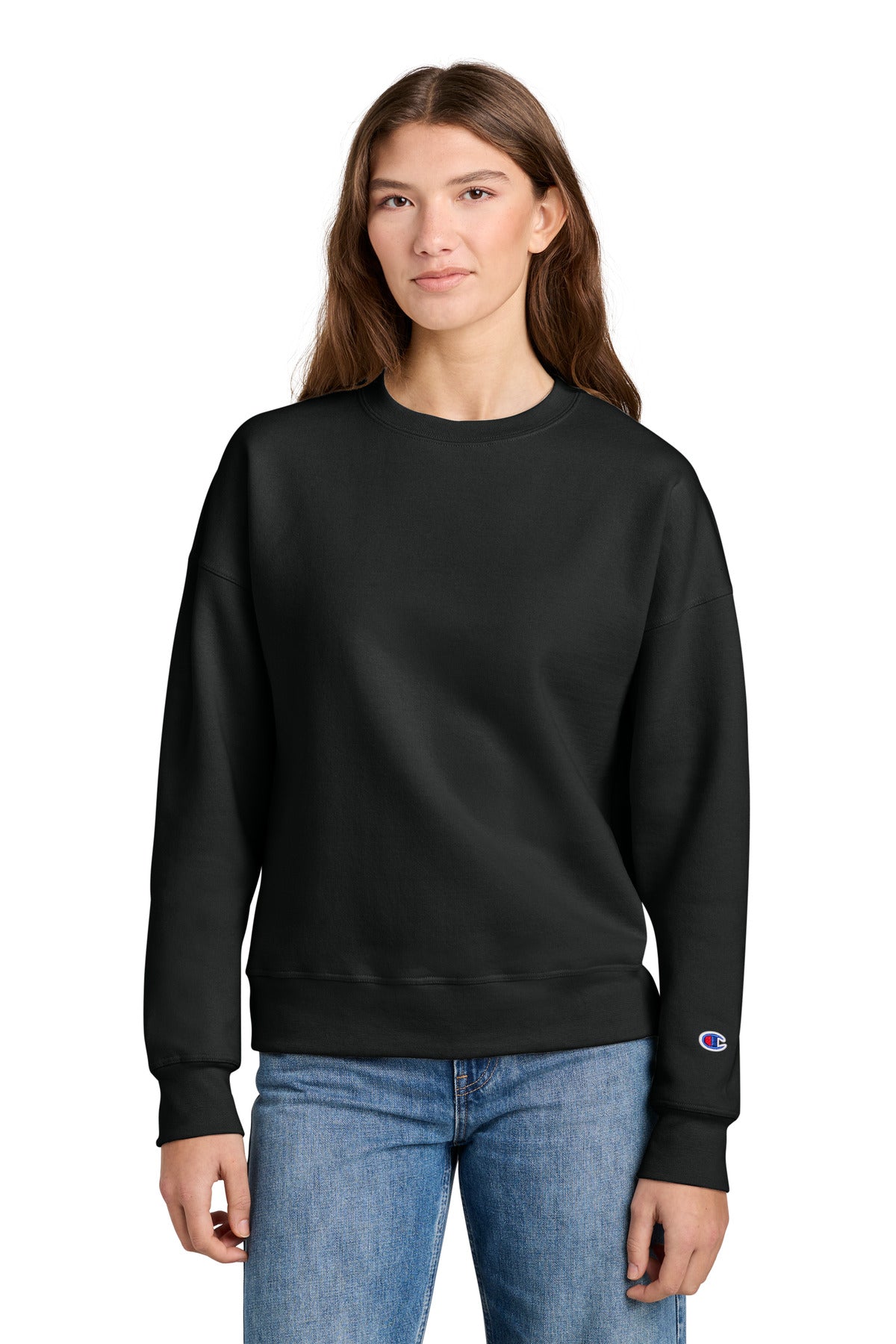 Champion Women's Powerblend Crewneck Sweatshirt SL650 - EMBROIDERED