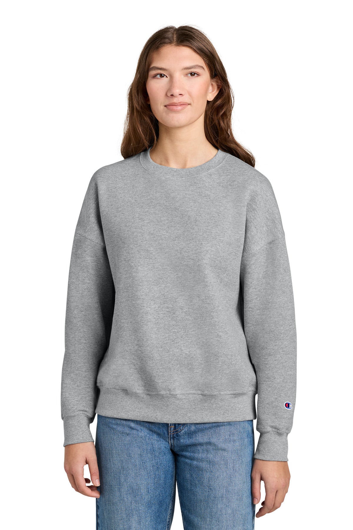 Champion Women's Powerblend Crewneck Sweatshirt SL650 - EMBROIDERED