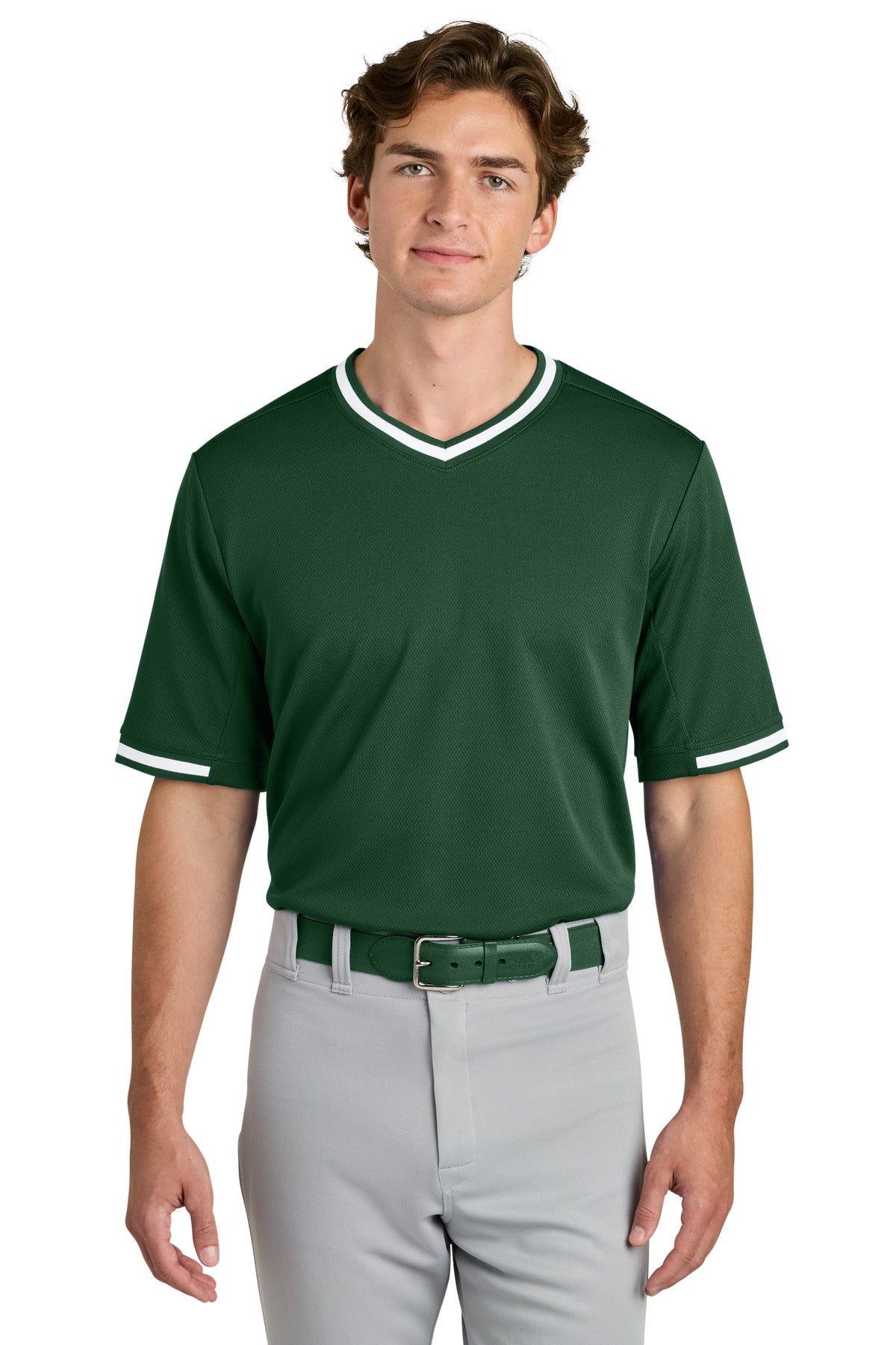 Sport-Tek Tough Mesh V-Neck Baseball Jersey ST221 - EMBROIDERED