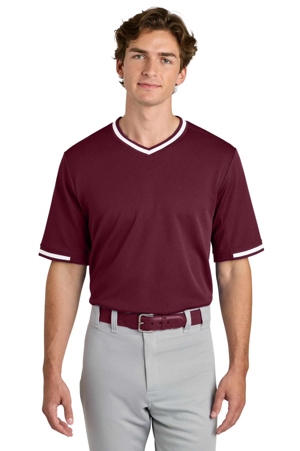 Sport-Tek Tough Mesh V-Neck Baseball Jersey ST221 - EMBROIDERED