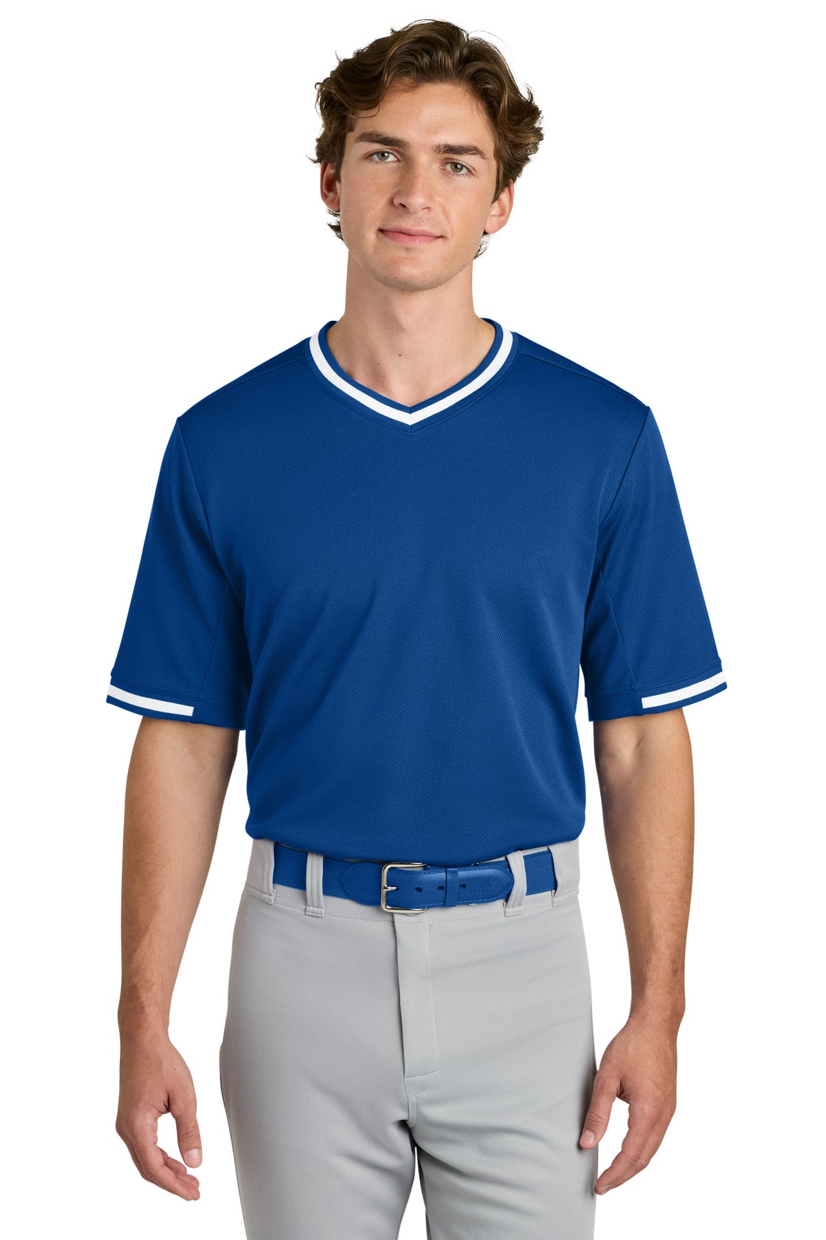 Sport-Tek Tough Mesh V-Neck Baseball Jersey ST221 - EMBROIDERED