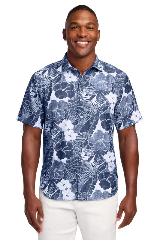 Tommy Bahama Coconut Point Playa Flora Short Sleeve Shirt ST325929TB - EMBROIDERED