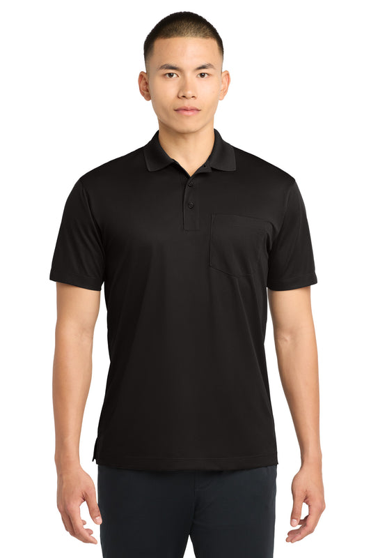Sport-Tek Micropique Sport-Wick Pocket Polo. ST651 - EMBROIDERED
