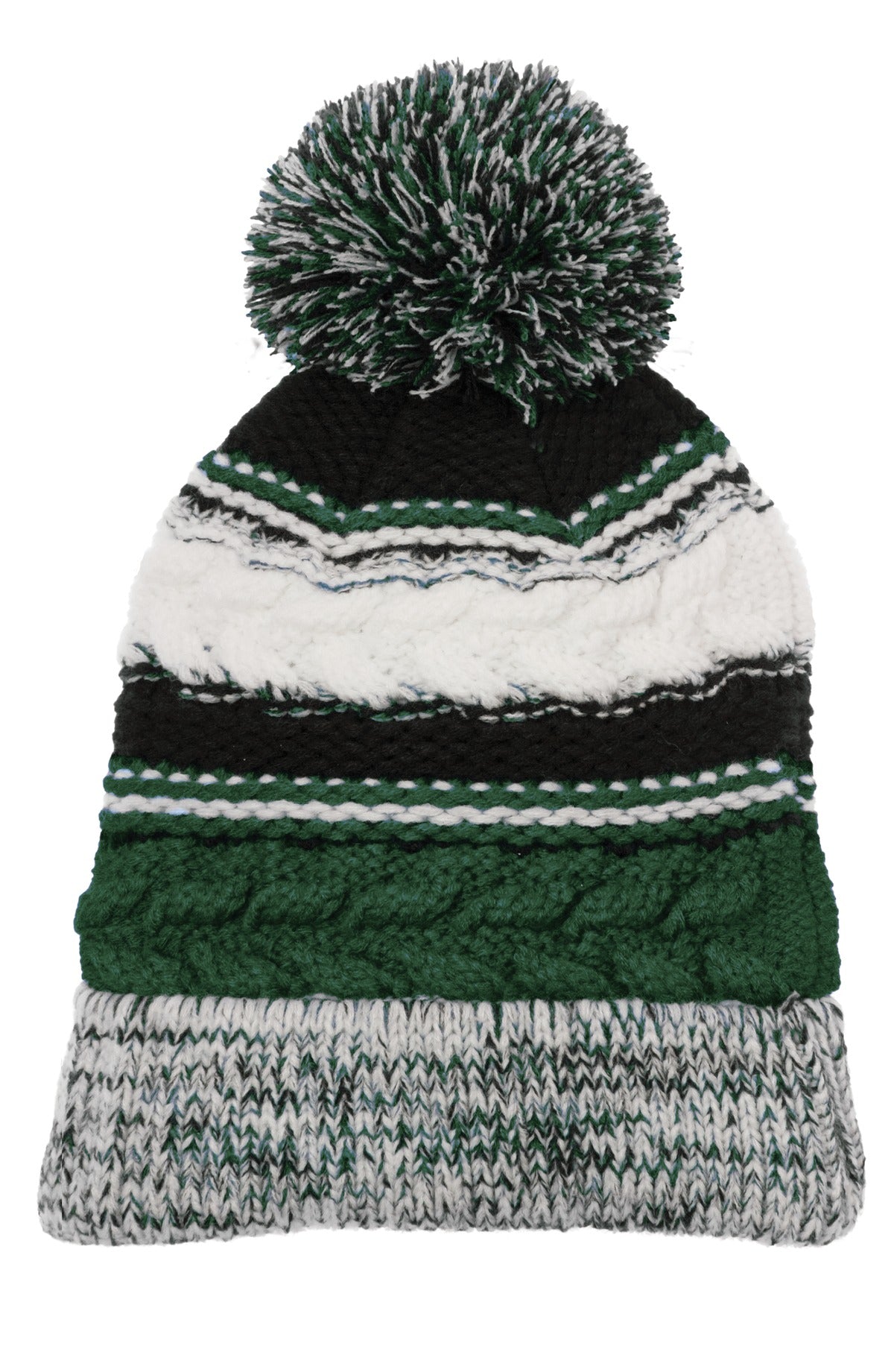 Sport-Tek Pom Pom Team Beanie. STC21 - EMBROIDERED
