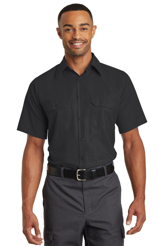 Red Kap Short Sleeve Solid Ripstop Shirt. SY60 - EMBROIDERED